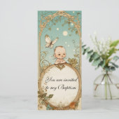 Baptême Invitation bébé (Debout devant)