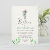 Baptême - Invitation botanique (Debout devant)