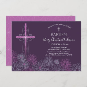 Baptême, invitation de baptême - fille, coutume