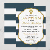 Baptême, invitation de baptême pour un GARÇON (Devant / Derrière)