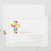 Baptême| Invitation de Christening (Devant / Derrière)