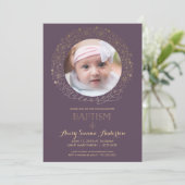 Baptême, invitation de photo de baptême, fille (Debout devant)