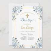 Baptême invitation pour garçon, invitacion de baut (Devant)