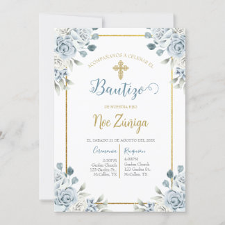 Baptême invitation pour garçon, invitacion de baut