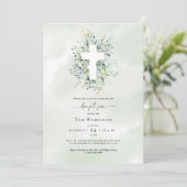 Baptême Invitation Verdure (Debout devant)