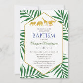 Baptême Jungle Safari Invitation (Devant)