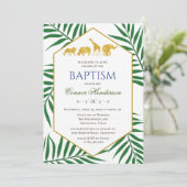 Baptême Jungle Safari Invitation (Debout devant)