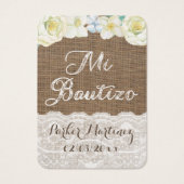 Baptême latin Favoriser Balise Recuerdo de Bautizo (Devant)