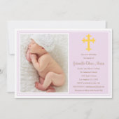 Baptême - Lavande| Invitation (Devant)