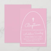 Baptême moderne Arc Baby Dedication Invitation (Devant / Derrière)
