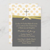 Baptême ou invitation élégant de baptême (Devant / Derrière)