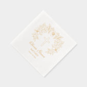 Baptême personnalisé Croix florale (Droite)