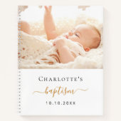 Baptême personnalisé photo moderne livre d'invités (Devant)