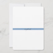 Baptême photo de Blue Ribbon Invitation Baptism (Dos)