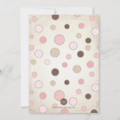Baptême Pink Polka Invitation - Baby Girl (Dos)