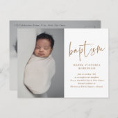 Baptême Religieux Moderne & Invitation Christening (Devant / Derrière)