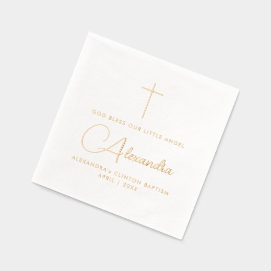 Baptême Religieux Simple Et Élégant Nom croisé Scr (Gauche)