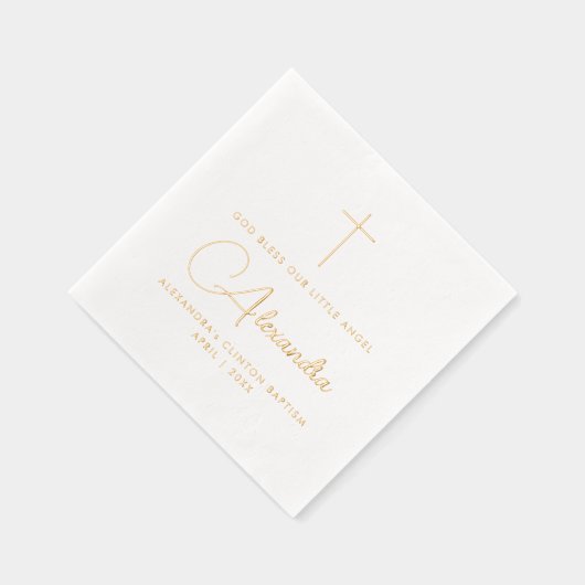 Baptême Religieux Simple Et Élégant Nom croisé Scr (Droite)