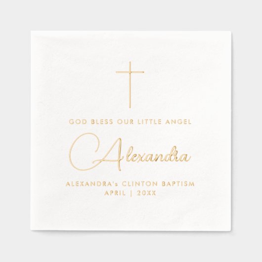 Baptême Religieux Simple Et Élégant Nom croisé Scr (Recto)
