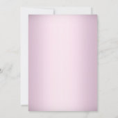 Baptême rose blanc Damas / Invitation de baptême (Dos)