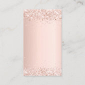 Baptême rose d'or croix invitation (Dos)