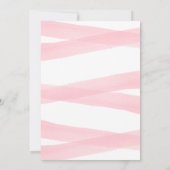 Baptême, Rose Moderne Aquarelle Invitation (Dos)