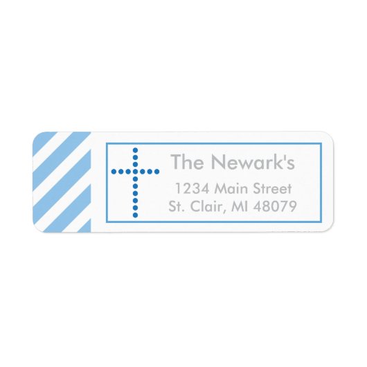 Baptême, Sainte Communion | Étiquette de adresse C (Devant)