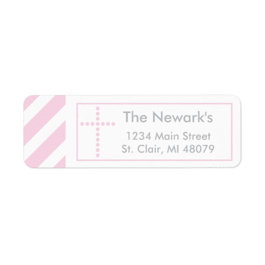 Baptême, Sainte Communion | Étiquette de adresse c (Devant)