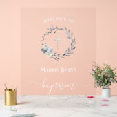 Baptême signe de bienvenue en couronne bleue (Mariage)