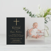 Baptême Simple Invitation de garçon (Debout devant)