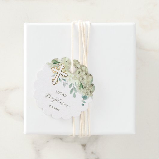Baptêmes blanc Hydrangée Favoriser les étiquettes (En situation)