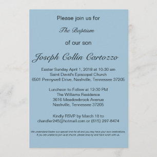 Baptisim Invite Kaart