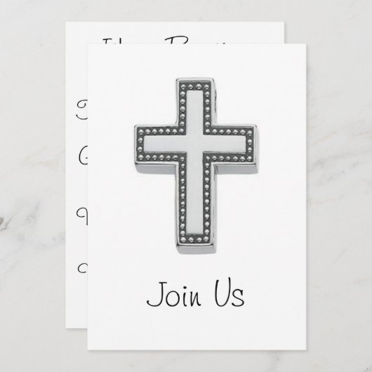 Baptism-aankondiging/uitnodiging Kaart (Voorkant / Achterkant)