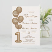 Baptism and first year invitation in Spanish (Debout devant)