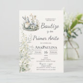 Baptism and first year invitation in Spanish (Debout devant)