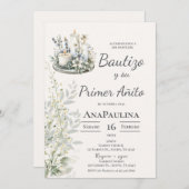 Baptism and first year invitation in Spanish (Devant / Derrière)