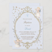 Baptism baby boy Invitation (Devant / Derrière)