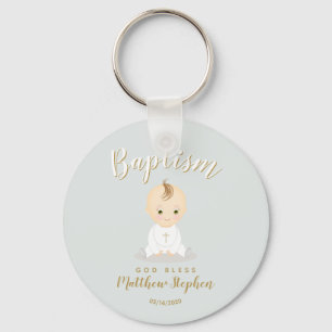Baptism Baby Boy Sleutelhanger