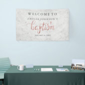 Baptism Banner Marble Roos Gold (Beurs)
