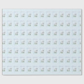 Baptism Blue Boy Lamb,  Cadeaupapier (Vlak)