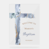 Baptism | blue cross welcome sign (Recto)