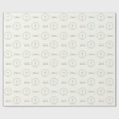 Baptism Blue en Green Leaf Wreate Cadeaupapier (Vlak)