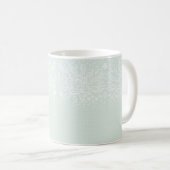 Baptism Blue Opal Delicate Floral Lace Koffiemok (Voorkant rechts)