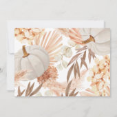 Baptism Boho white Pumpkin Photo Invitation  (Dos)