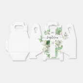 Baptism Christening Cross Greenery Gender Neutral Bedankdoosjes (Uitgevouwen)