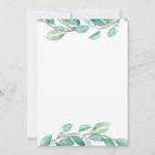 Baptism Christening Invitation Card Botanical Kaart (Achterkant)