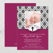 Baptism Christening Uitnodigingen Foto Black Damas (Voorkant / Achterkant)