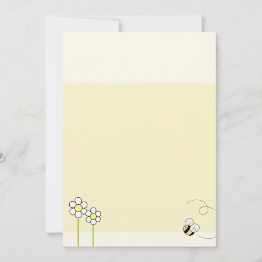 Baptism Dedication Spring Bee Happy Invitation Kaart (Achterkant)