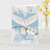 Baptism Dove Kaart (Gele Bloem)