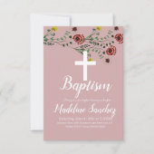 Baptism Floral  Dedication Christening Kaart (Voorkant)